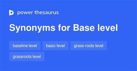 lv base|base level synonym.